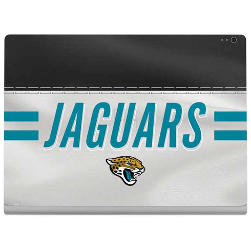 NFL Jacksonville Jaguars White Striped Surface Book 2 13.5in Skin